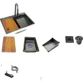 OEM Lavello da cucina, vasca singola, acciaio inox, 75x46 A