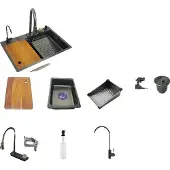 OEM Lavello da cucina, vasca singola, acciaio inox, 68x46 B