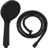 vidaXL Set soffione doccia nero, 150 cm, acciaio inossidabile