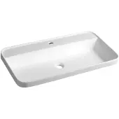 Sapho Lavabo da incasso BRAHEA, Rockstone, 75x39 cm, bianco opaco