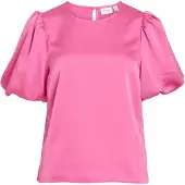Vila Viellette Round Neck Top A Maniche Corte