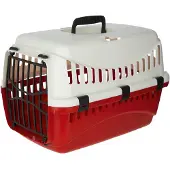 Kerbl - Dog Transport Box - EXPEDITION - Cream/Bordeaux - 48x32x32cm - Small Dog - Outdoor