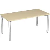 Geramöbel Scrivania Stockholm, 1600x800x720 mm, acero/alluminio bianco