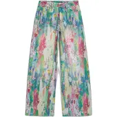 Desigual , pantaloni jeans wide leg splatter, Donna, Cotone, Blu, 42
