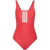 Adidas Costume intero sportivo '3-Stripes V-Back' rosso / bianco