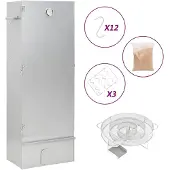 vidaXL Affumicatore con generatore di fumo freddo Acciaio zincato