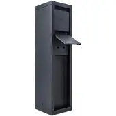 Lutec Colonnina con prese MAINS, nera, doppia, altezza 24 cm, IP54, 3500 W