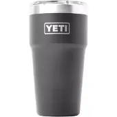 Yeti Rambler Stackable Cup 20oz Mag Slider Lid, Charcoal Grey, tazza thermos impilabile con coperchio, 591 ml