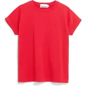 Armedangels Women's Idaa Logo T-shirt Donna (M, rosso)