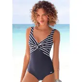 LASCANA Costume intero navy / bianco