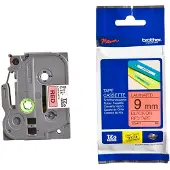 Brother Nastro TZe-421 - Nero su rosso (9 mm)