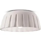 FERROLUCE Plafoniera Madame Gres in ceramica, altezza 17 cm, bianco