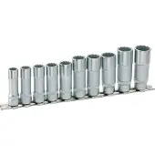 Hazet Set di chiavi a doppio esagono 880TZ/10H a cava quadra 10 mm (3/8 di pollice) profilo esterno a doppio esagono 10 - 19 N. di utensili: 10