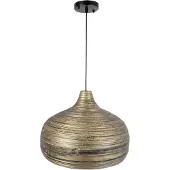 VIVANNO Lampada a sospensione SOLARI in bambù dorato 43x30 cm ##