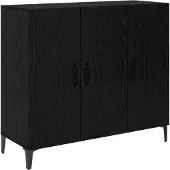 Syfax Credenza Rovere nero 34 x 90 x 80 cm Legno multistrato