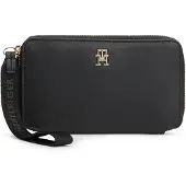 Tommy Hilfiger Th Logotape Compact Wallet Black Taglia: OS | Portafogli Outlet | Donna | Nero