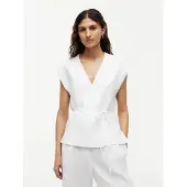 Tommy Hilfiger Gilet da completo 'Blend Wrap Waistcoat' bianco