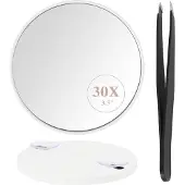 OEM Specchio da trucco di forma rotonda e dal design bianco