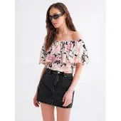 MixRay Camicia da donna beige / rosa / nero