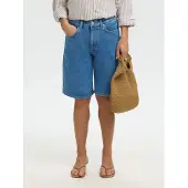 Selected Shorts In Denim Donne Blu 38