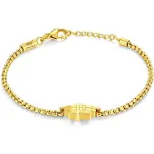 Police Bracciale Alla Moda In Acciaio Placcato Oro Revelry Peagb0033302 — Bracciale