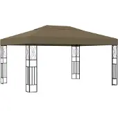 Syfax Gazebo 3x4 m Grigio Talpa in Tessuto
