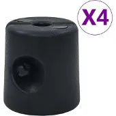 Syfax Pesi per Gazebo 4 pz in PE Neri