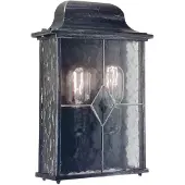 ELSTEAD Applique Wexford WX7, nero-argento/trasparente, IP23
