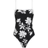 Seafolly Mayflower Square Neck One Piece Costume intero Donna (36, nero)