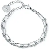 Vuch doppio bracciale fashion in acciaio Vovia Silver