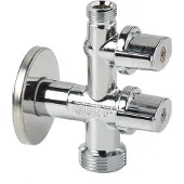 ECOLANDS Valvola per lavatrice1/2 "x3/4 "x3/8", anticalcare, cromo