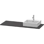 Duravit Console XSquare, 1 découpe à droite, 1400x16x550mm, XS060GR8080, XS060GR8080