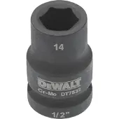 DeWalt Steckschluessel kurz 14mm 1/2 Schlagfest
