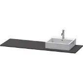 Duravit Console XSquare, 1 découpe à droite, 1600x16x550mm, XS060HR8080, XS060HR8080