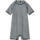 Wheat Kid's Swimsuit S/S Cas Lycra Bambini (68, grigio)