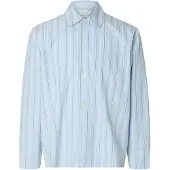 Selected Camicia A Maniche Lunghe Uomini Blu XXL