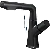 OEM Rubinetto per lavabo, acciaio inossidabile, cartuccia Vetroceramica, nero opaco