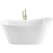 REA Vasca Da Bagno Freestanding Lusso Slim 170 Bianco