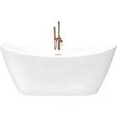REA Vasca Da Bagno Freestanding Ferrano Slim 180 Bianco