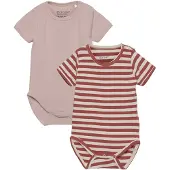 Minymo Kid's Body S/S (2-Pack) Intimo Bambini (68, fuchsia)