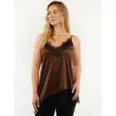 Liberte Essentiel Top ' LOLA ASYMTERIC ' marrone