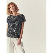 TATUUM Camicia da donna 'Oma 1' camoscio / blu scuro