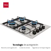Teka Piano Cottura A Gas Hlx504gal 4 Fuochi