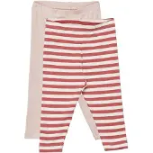 Minymo Kid's Leggings (2-Pack) Leggings Bambini (62, fuchsia)
