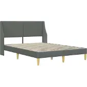vidaXL Struttura letto con materasso e testiera in poliestere