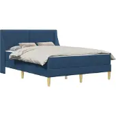 vidaXL Struttura letto con materasso e testiera in poliestere