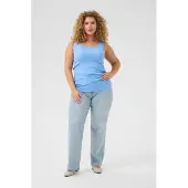 KAFFE CURVE Top 'KCCarina' azzurro