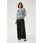 Kaffe Camicia da donna 'KAElina' blu chiaro / grigio scuro / nero / bianco