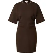 Calvin Klein Ss Logo Rib Interlock Dress Dark Coffee Taglia: S | Abiti Mini Outlet | Donna | Marrone