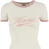 Karl kani Maglietta 'Varsity' beige chiaro / rosa chiaro